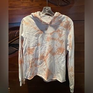 Roxy Women's Trip Crop Pullover Hoodie Tie Dye Wash Size S